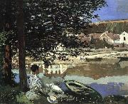 Claude Monet River Scene at Bennecourt Germany oil painting reproduction
